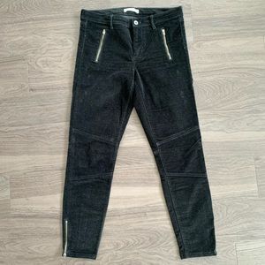 Banana Republic Black Corduroy Skinny Ankle PantS